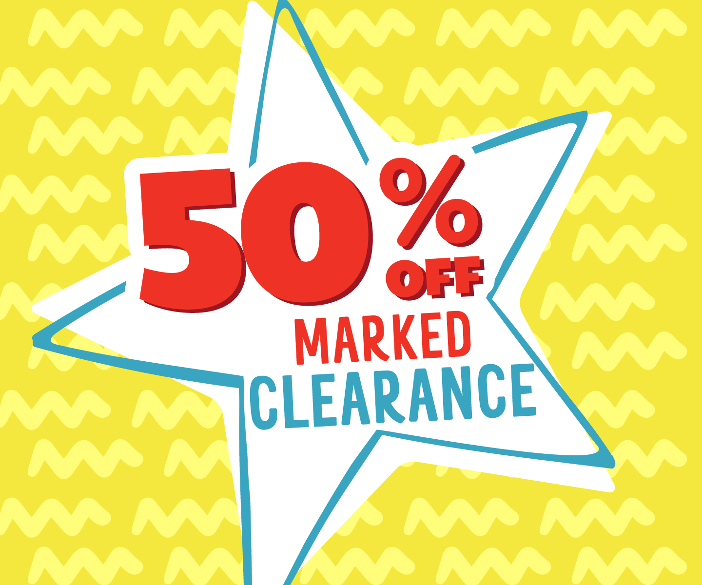 50% OFF clearance