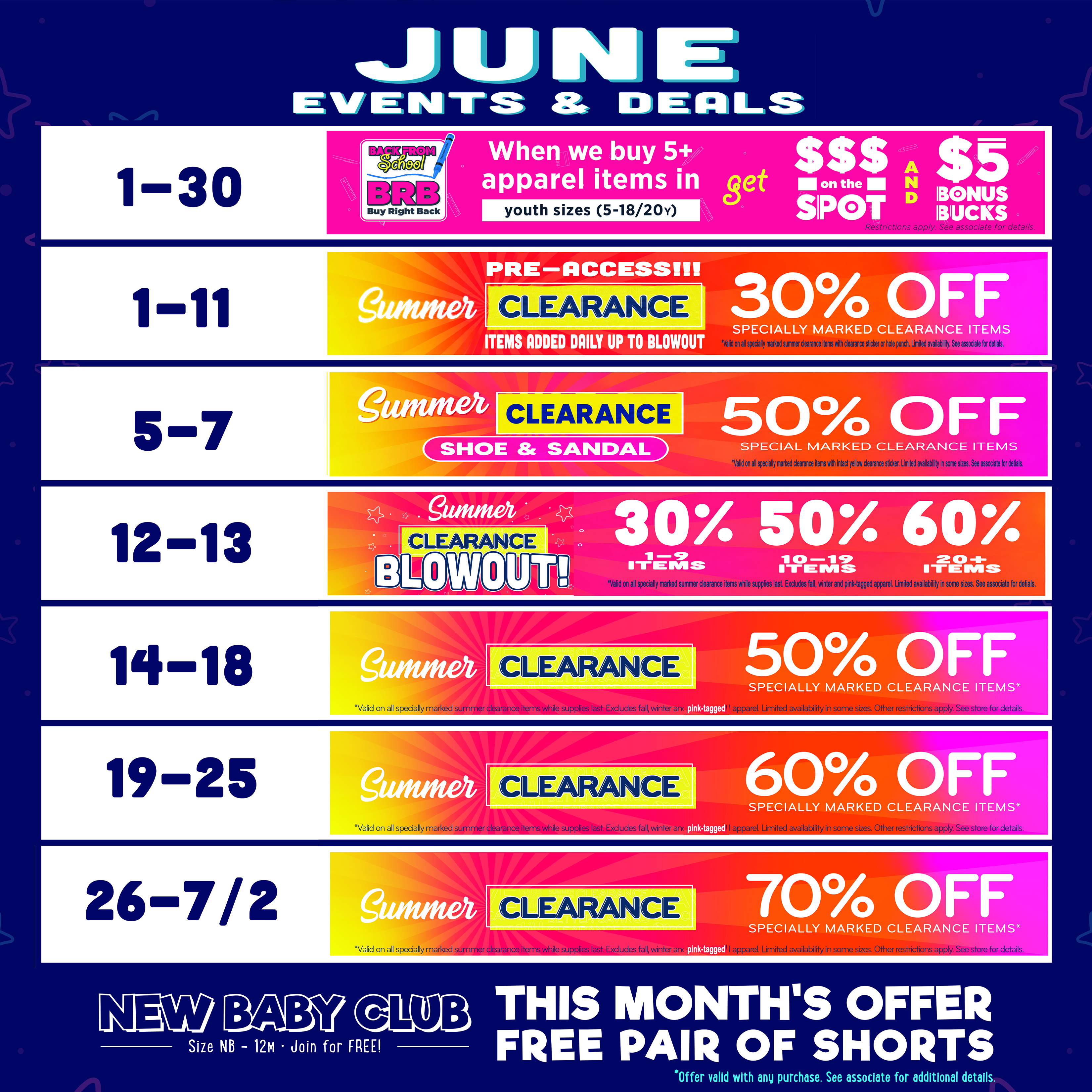 JUNE EVENTS & DEALS