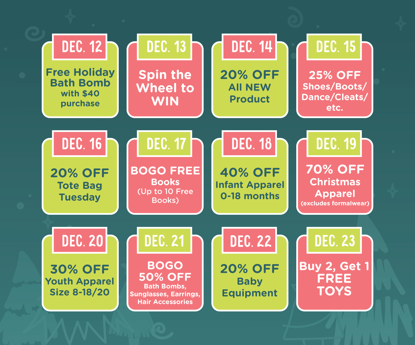 12 Days of Christmas GOING ON NOW