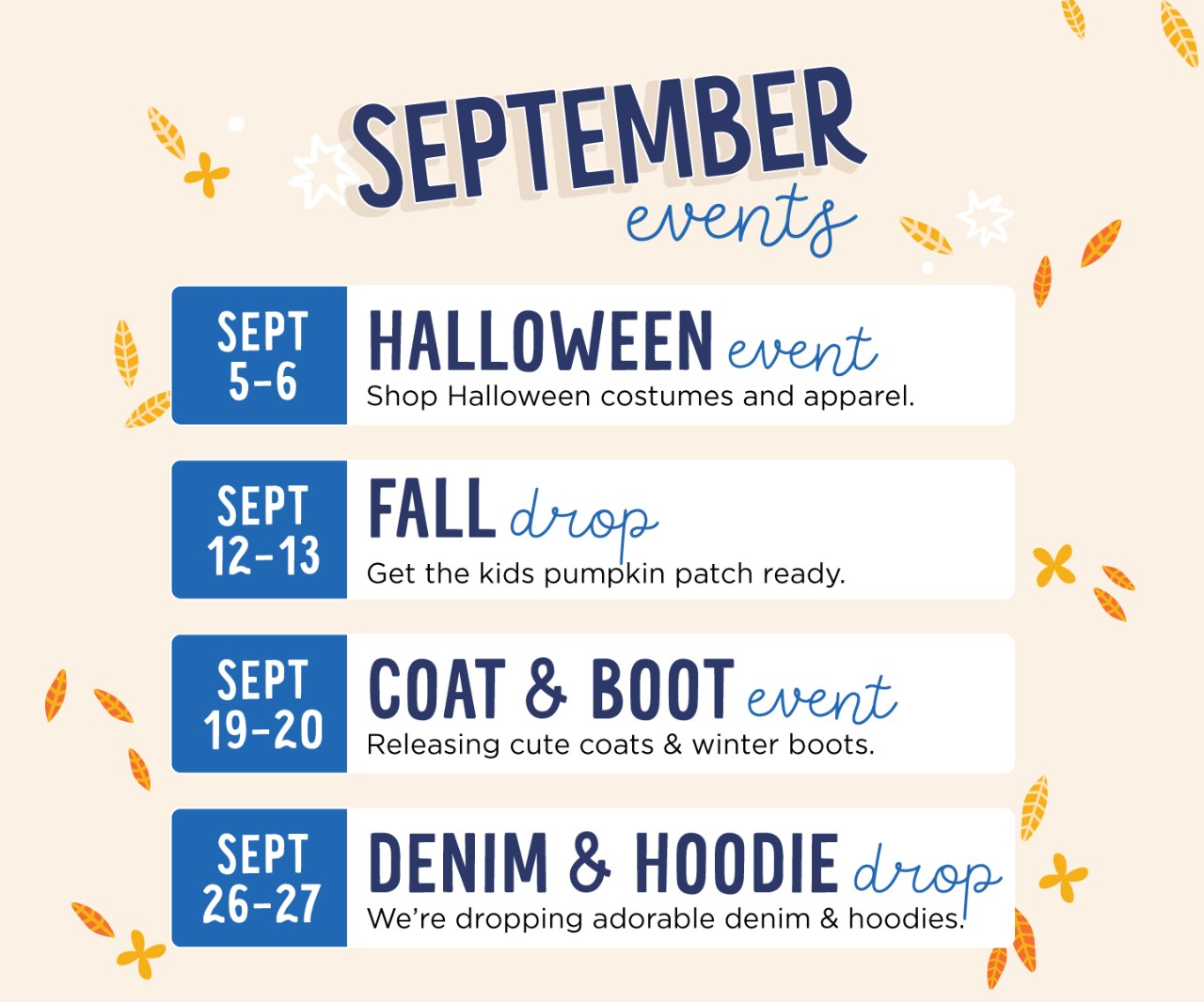 Don't miss our upcoming events!