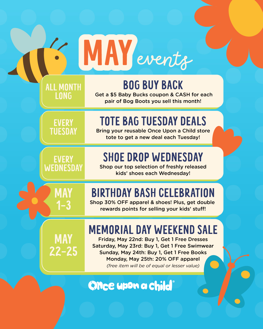 May Calendar of Events