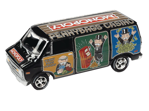 Jl 1976 Monopoly Dodge Casino Van 1/64 Die-cast Car