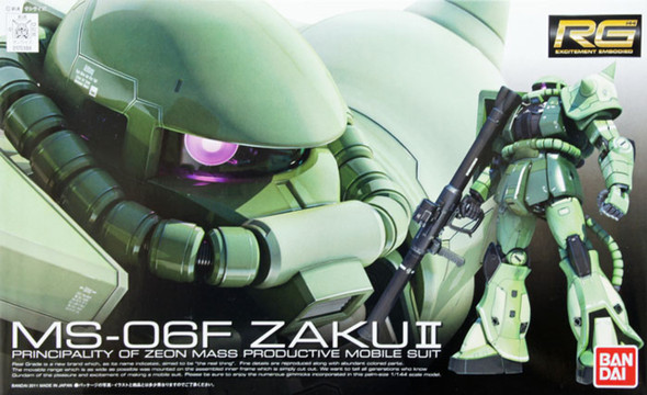 Gundam 4 Ms-06 Zaku Ii Green Rg Mdl Kit