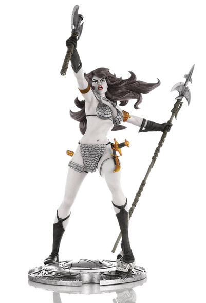 Red Sonja 45th Anniversary Coll Statue B&w