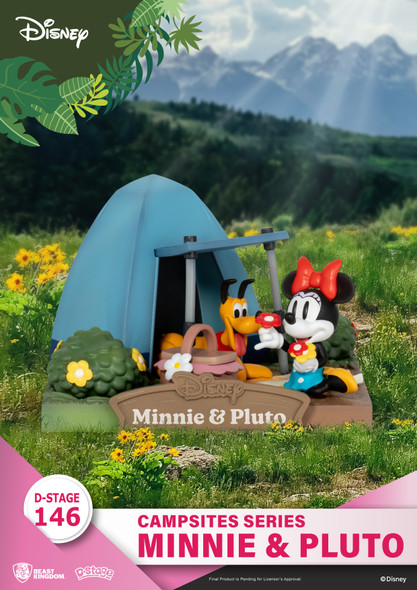 Disney Campsites Ser Ds-146 Minnie & Pluto Staging Statue