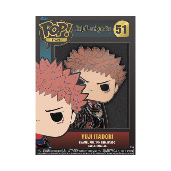 Funko Lf Pop Sized Pin Jujutsu Kaisen Yuji Itadori Ch Pin