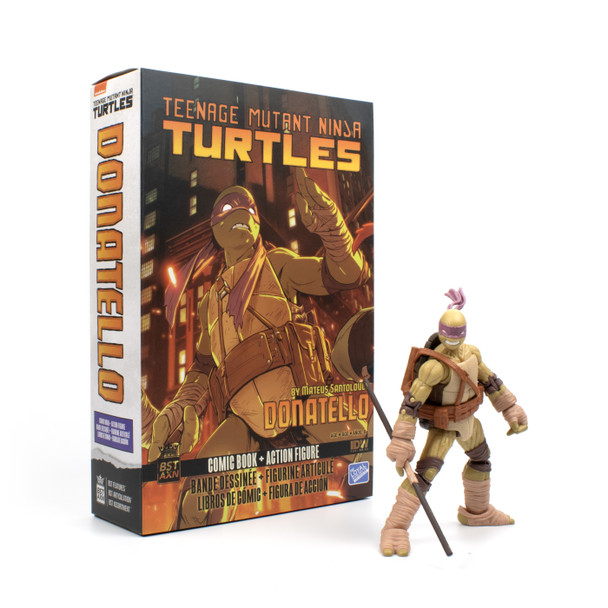 TMNT Donatello V2 Idw Comic Book & Bst Axn 5in AF