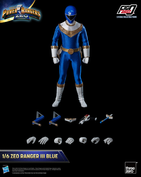 Power Rangers Zeo Figzero Zeo Ranger Iii Blue 1/6 Scale AF