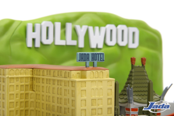 Nanoscene Hwr Walk of Fame w/hollywood Sign & 2 Die-cast Veh