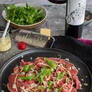 Canto with Beef Carpaccio, Anchovy Aioli & Citrus Dressing