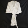 Flicker & Flair White Satin Kimono Robe