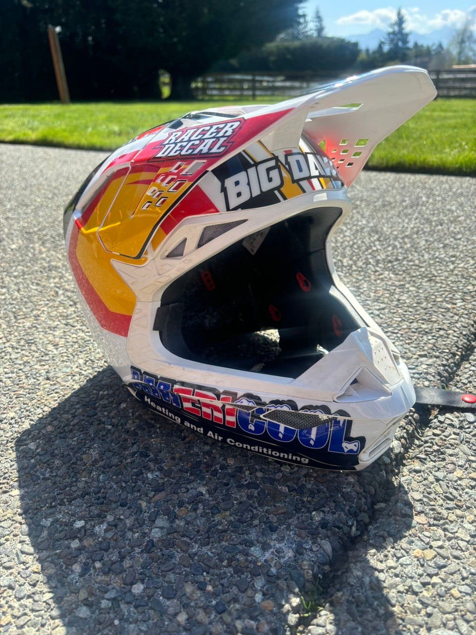 bike graphics helmet wrap Green Lines 2.5 x 8.251 Helmetwraps - Backyard Design USA