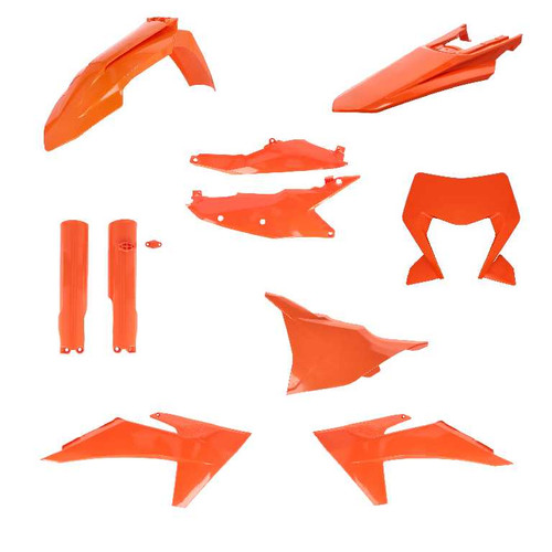 24-25 KTM XC-W/EXC-F/XCF-W 150-500 Full Plastic Kit - Orange