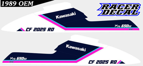 650SX Jet Ski / Kawasaki
Graphics 1989 OEM 650SX Jet Ski / Kawasaki
Graphics 1989 OEM