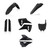25 CRF250RX 25 CRF450RX Full Plastic Kits - Acerbis Black