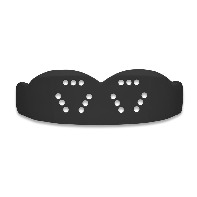 SISU 3D mouthguard, charcoal black, front view