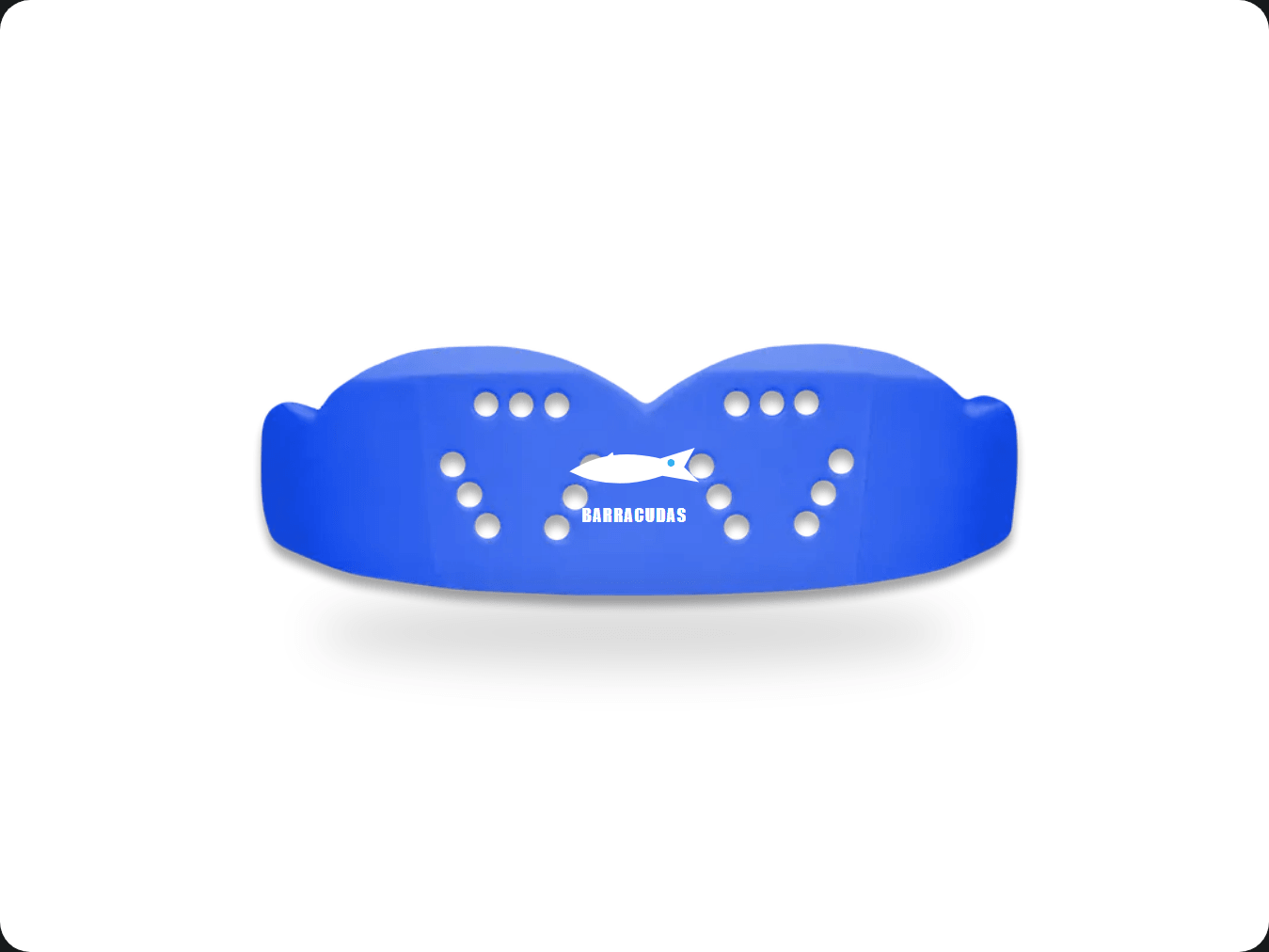 Demo team design on a royal blue SISU 3D guard