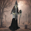 Life Size 6 Ft. Animated Lunging Witch Hag w/ Digital Eyes Halloween Prop Decor