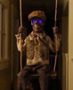 62" Animated Light-up Eyes Haunted Swinging Skeleton Ghost Boy Halloween Prop