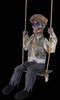 62" Animated Light-up Eyes Haunted Swinging Skeleton Ghost Boy Halloween Prop