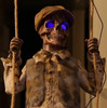 62" Animated Light-up Eyes Haunted Swinging Skeleton Ghost Boy Halloween Prop