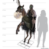Life Size nearly 7 Ft. Animated Reaper's Ride On Horse Reaper Halloween Prop