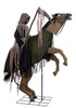 Life Size nearly 7 Ft. Animated Reaper's Ride On Horse Reaper Halloween Prop