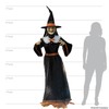 Life Size 7 Ft. Animated Whimsical Wicked Witch Halloween Prop Decoration