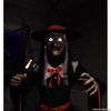 Life Size 7 Ft. Animated Whimsical Wicked Witch Halloween Prop Decoration