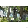 Life Size 7 Ft. Animated Soul Stealer Reaper Dark Angel Halloween Prop Decor