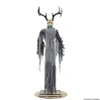 8 Ft. Animated Skeleton Forest Cult Creature with Horns Halloween Prop Decor