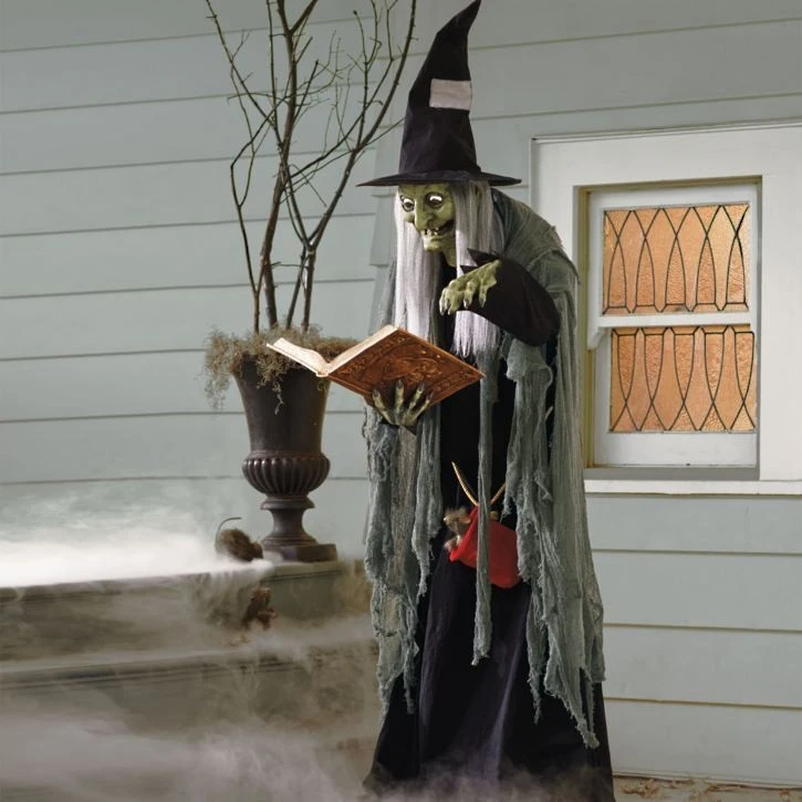 Life Size Animated Wicked Witch Speaking Spells Talking Moving Halloween Prop