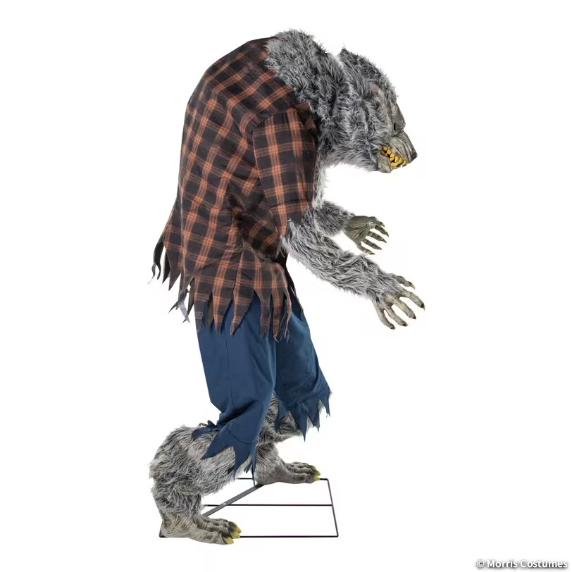 7.5 ft. Animated Hulking Werewolf with Digital Eyes & Sound Halloween Prop