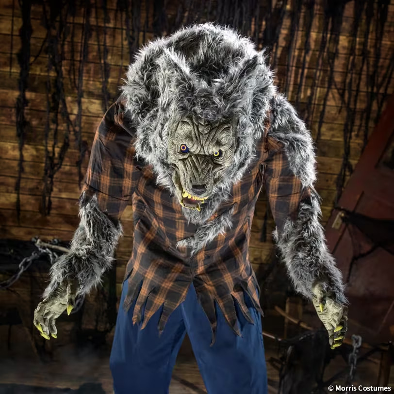7.5 ft. Animated Hulking Werewolf with Digital Eyes & Sound Halloween Prop