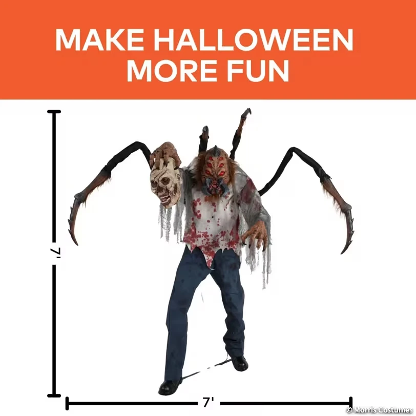 7 Ft. Animated Spider Guy Monster Dr. Fangor Creature Halloween Prop Decor