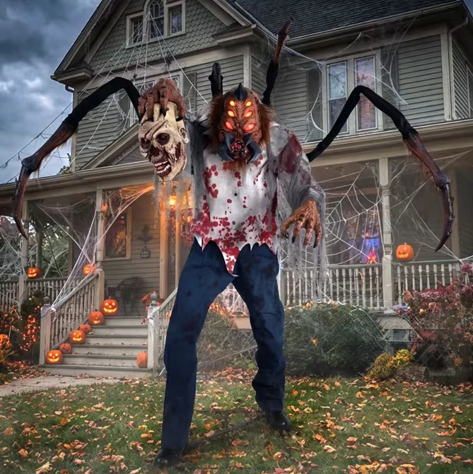 7 Ft. Animated Spider Guy Monster Dr. Fangor Creature Halloween Prop Decor