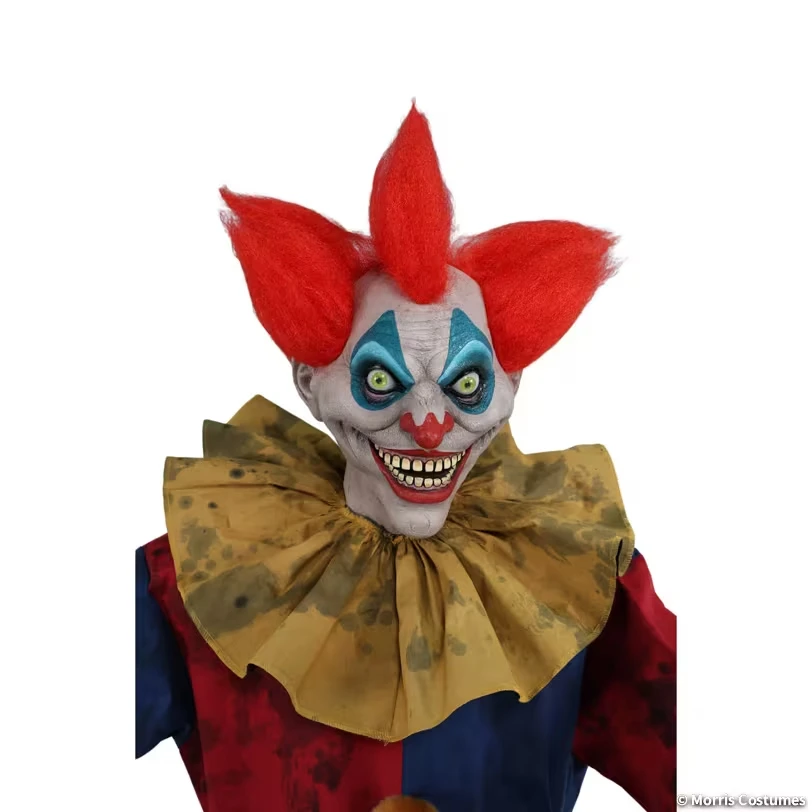 7.3 Ft. Animated The Axe-Wielding Circus Evil Clown Halloween Prop Decor