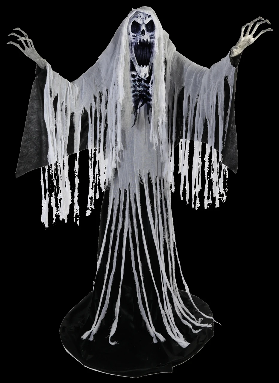 76" Life Size Animated Towering Wailing Soul Spirit Ghost Halloween Prop Decoration
