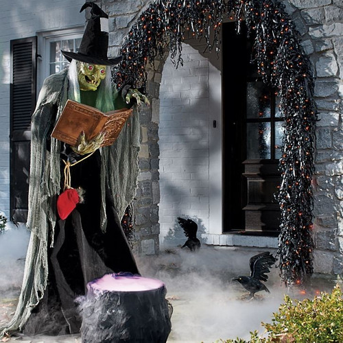 Life Size Animated Wicked Witch Speaking Spells Talking Moving Halloween Prop
