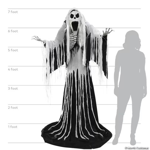 76" Life Size Animated Towering Wailing Soul Spirit Ghost Halloween Prop Decoration