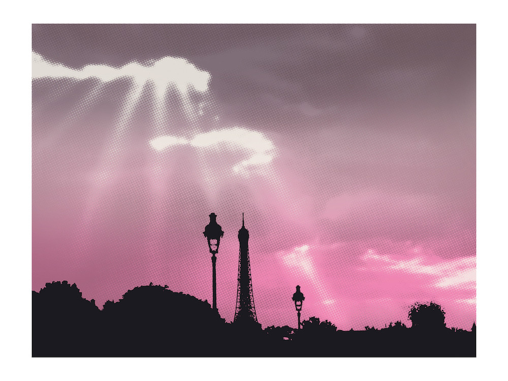 Eiffel Silhouette by Sandy Shimooka