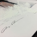 Close up of Ashley Payne's signature on her Silent Outburst Limited Edition Print