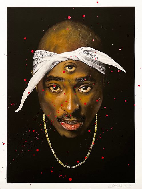 ALL EYEZ ON ME (Hand Embellished) by Isaac Pelayo