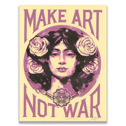 Make Art Not War (Painting) by Shepard Fairey & Alfredo Gonzalez