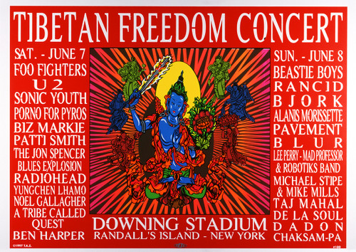 Tibetan Freedom Concert Posters NEW YORK CITY – 1997 by TAZ