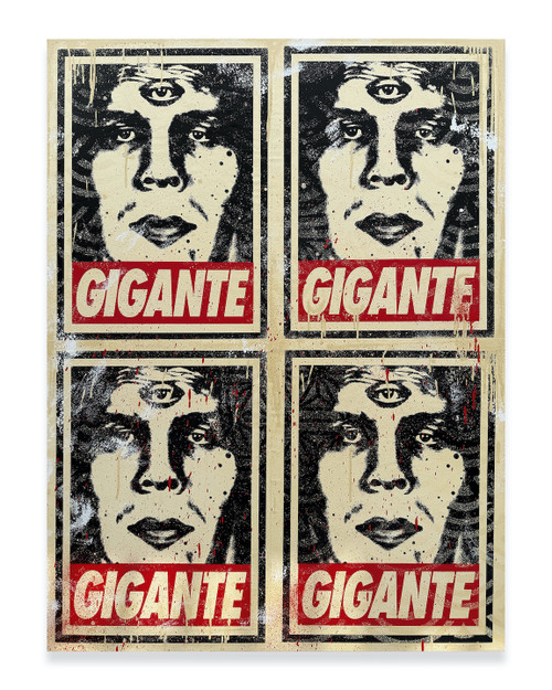 GIGANTE (4) (Hand Painted) by Shepard Fairey x Isaac Pelayo