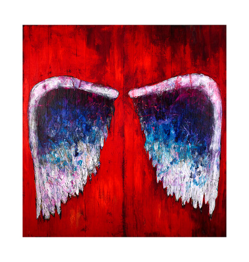 Wings (on red) by Colette Miller