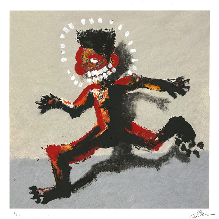 “ALMOST THERE (RUNNING MAN)” Hand Embellished by Jerry Blessing Jr.
