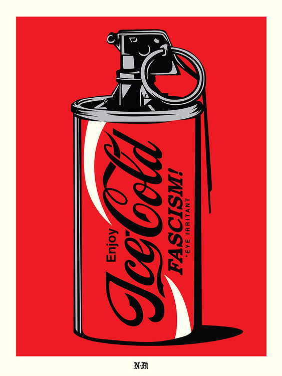 ICE COLD FASCISM (RED & CREAM) by Francisco Reyes Jr. (AKA) Never Made