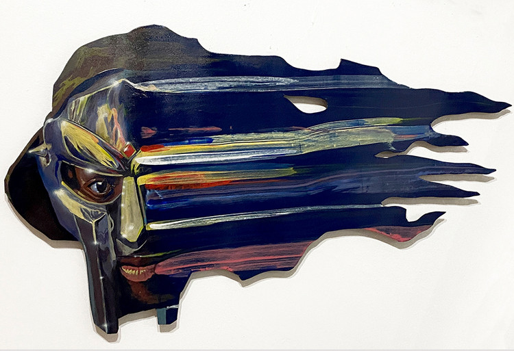 MF DOOM (painting) by Gabe Gault